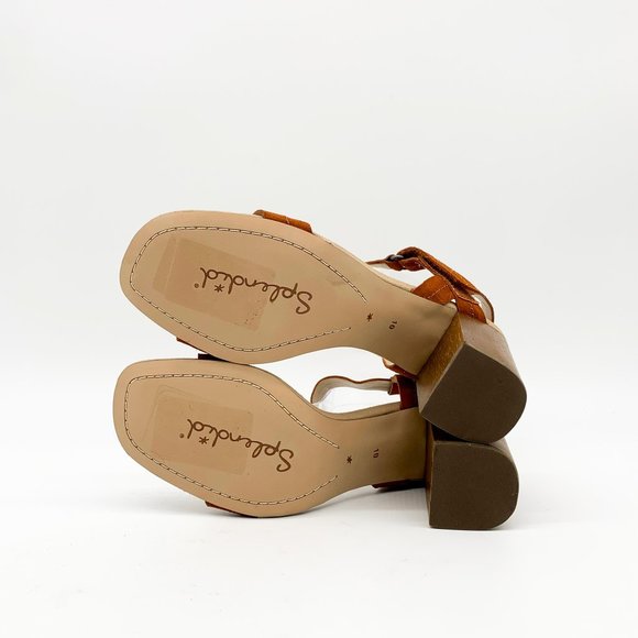 SPLENDID Women's Brown Leather Strap Sandals - Picture 7 of 8